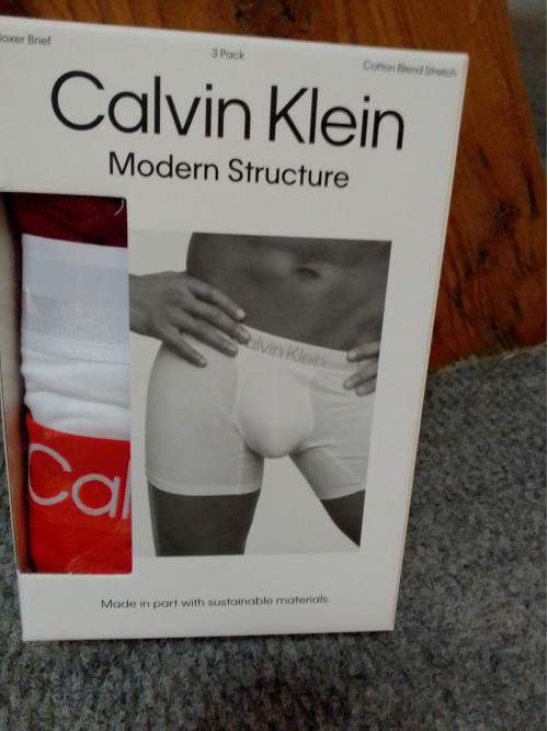 Pánske boxerky Calvin Klein Modern Structure CTN-Boxer Brief oranžové, biele, bordové 3-pack